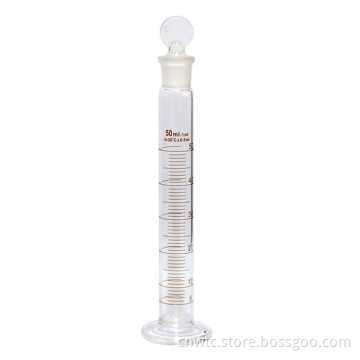 Lab Grade Borosilicate Glass Graduated Cylinder: 100ml & 250ml Capacity, Featuring a Round Base and Spout Design